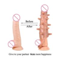 Leten Extender tooys Hombre Vibrador Juguetes sexuales 18 Anillo de erección Hombres Funda de condón especial para hombres para - details 0