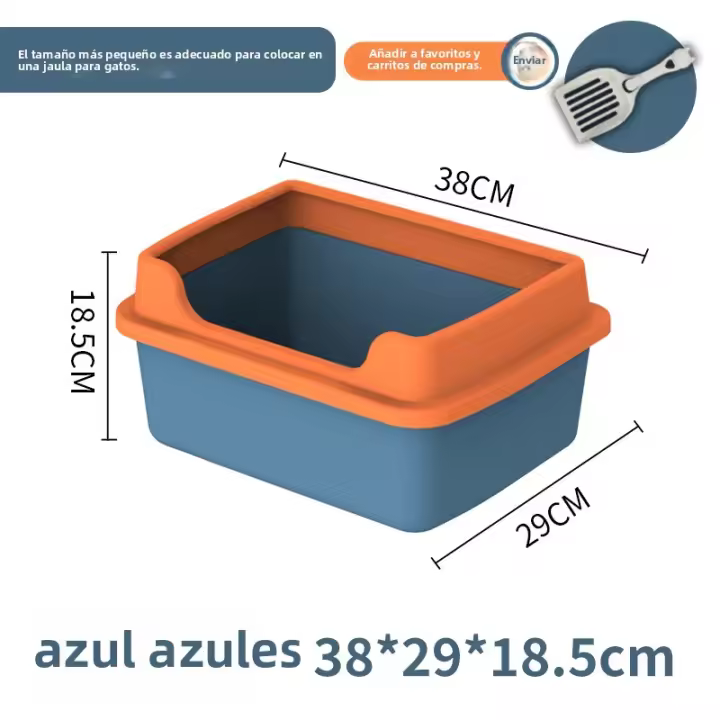 Caja de arena para gatos grande súper grande, desodorante de inodoro para gatos completo y semicerrado y productos para gatos pequeños a prueba de arena - 1