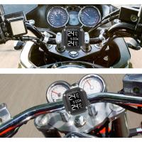 Sistema de supervisión de presión de neumáticos inalámbrico, TPMS con carga USB para motocicleta con 2 sensores externos, pantalla LCD Digital - details 8