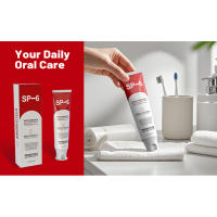 Pasta de dientes blanqueadora con probióticos SP-6, blanqueamiento/brillo y aliento de los dientes, fórmula de 6 probióticos para la salud de las encías, sin fluoruro, - details 5