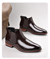 Chelsea botas de hombre de manga británica retro de talla grande botas de cuero británicas - details 16