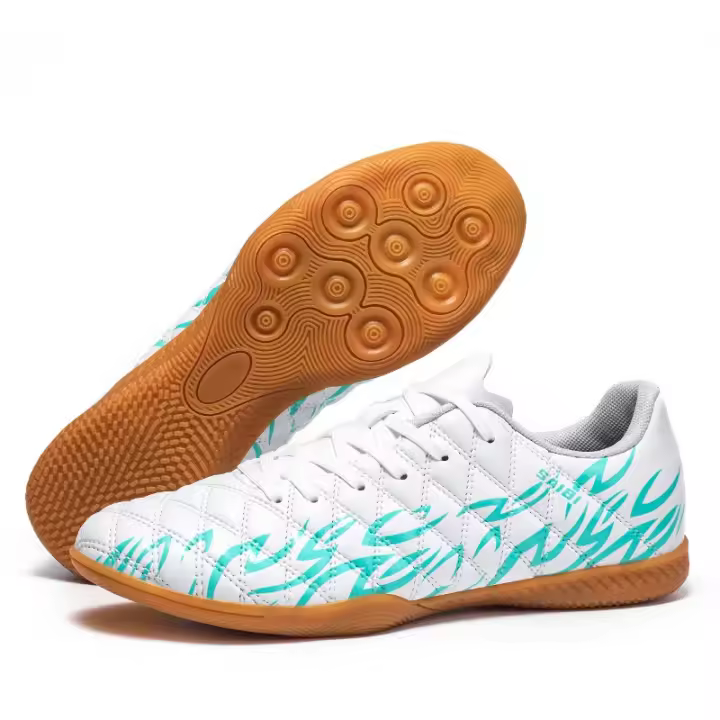 Zapatos de fútbol antideslizantes, calzado de interior, para sala de fútbol, suela plana de TP. - 1
