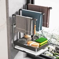 Estante de esponja de cocina moderno, soporte de almacenamiento de cocina antioxidante impermeable, organizador de almacenamiento de pinza para el pelo de gran capacidad para el hogar - details 1