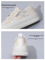 Nuevos Zapatos Blancos Transpirables, Versátiles Zapatos Casuales Delgados De Encaje De Suela Gruesa - details 10