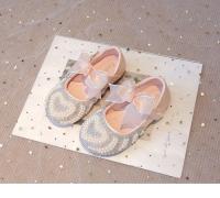 Zapatos con diamantes de imitación para niñas, pajarita de encaje con perlas y corazón grande, vestido plano de princesa a la moda para fiesta de boda, elegante - details 7