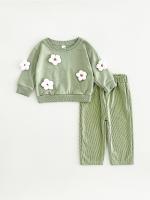 Conjunto de dos piezas de suéter con parche de nube para niños y niñas recién nacidos versión coreana de pantalones casuales de manga larga de otoño para bebés - details 18