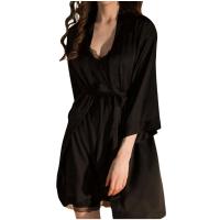 Albornoz sexy Ence de 2 piezas para mujer, camisón, vestido estilo kimono, pijama de satén, pijama para el hogar - details 1