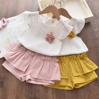 Conjunto De Ropa Para Bebé Niñas Verano Sin Mangas Top Y Shorts Moda Encantadora Prenda Casual Para Niñas Edad 4-6Años - details 0