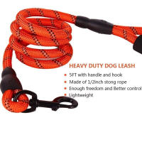 Correa Para Perros Con Reflejo Y Manija Cómoda De Nylon Adecuada Para Pequeños Medianos Y Grandes Cachorros Hasta 300cm - details 10