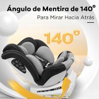 Silla de coche con Isofix giratoria 360 °   Grupo 0+/1/2/3, 0-12 años, 40-150 cm (Gris oscuro i-Size) - details 4