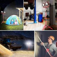 Trabajo 120W, Construcción, 14000LM, Foco LED para Obras con Trípode Telescópico, 1.75 M, 360 ° Giratorio, Cable 3M para Obras de Construcción en Interiores y Exteriores - details 6