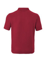 Hombre verano slim transpirable transpiración suelta casual color sólido jacquard hombre manga corta Polo - details 24