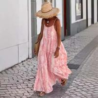 Nuevo vestido largo bohemio de verano para mujer, falda con tirantes estampada a la moda para vacaciones en la playa para mujer - details 0