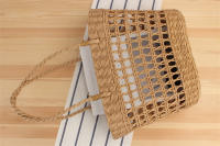 Bolso hecho a mano para mujer, bolsa de un hombro con tejido de hierba, estilo bosque, ocio, playa, novedad de Instagram - details 13