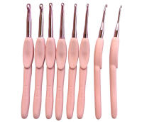Agujas de Crochet Ergonomicas de Aluminio con Empuñadura de Goma Suave Set de 8 Piezas para Costura y Artesanía - details 0