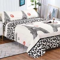 Juego para cama de 200 cm, juego de 4 piezas, encimera, 1 sábana bera estable, 2 fundas de almohada, 100% poliéster, transpirable. CXJF - details 5