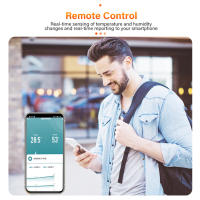 Sensor Inteligente De Temperatura Y Humedad ZigBee/WiFi Tuya Batería Alimentada Trabaja Con Alexa Google Home Seguridad Doméstica - details 4