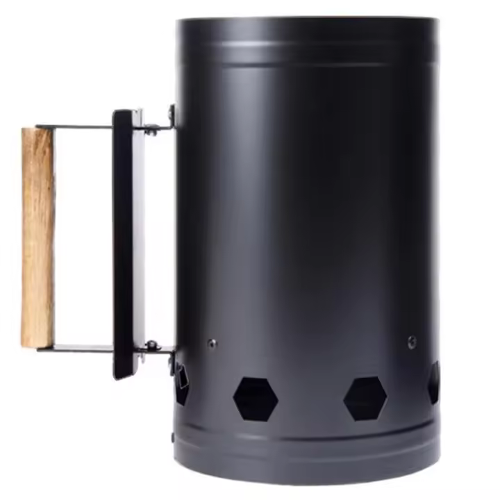 Barril de encendido de carbón de punto rápido para barbacoa, herramienta de encendido de estufa de carbono para exteriores, arrancador de chimenea de Bambú - 1