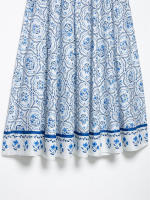 Falda Casual Chic Vintage OUWU Estampado Plisado Cremallera Lateral Moda Primavera Verano Vacaciones - details 10