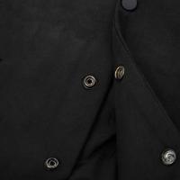Chaleco de traje de cuero de gamuza para hombre, chaleco informal occidental con cuello en V, solapa con botones a presión, chaqueta sin mangas - details 8