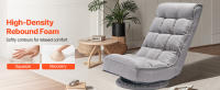SucceBuy Silla giratoria para juegos de piso, 360 ° Silla reclinable giratoria con respaldo ajustable y soporte lumbar, sofá plegable para video - details 1