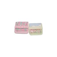 Mini neceser de gran capacidad para mujer, bolsa de almacenaje de pañuelos sanitarios con diseño de oso y conejo, tela de algodón, artículo pequeño, monedero de flores - details 2