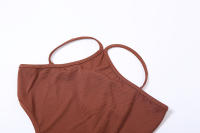BUNO-estido de punto Nibber para mujer, vestido Sexy sin mangas con cuello Halter, parte de atrás bonita, vestido sin cintura, vestido ajustado elegante a la moda - details 18