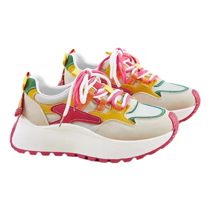 Nuevos zapatos deportivos para mujer 2025, estudiantes corriendo, fondo grueso, zapatos casuales. - 1