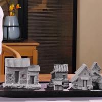 Casa de piedra Zen, cabaña de paja, cabaña de pozo, estatuilla en miniatura, jardín de hadas, adornos de bonsái, decoración de Acuario, paisajismo Rural - details 6