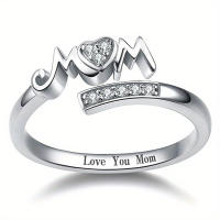 Aberturas corazón anillos accesorios moda rotulación manos adornos madre trama regalos anillo mujer - details 5