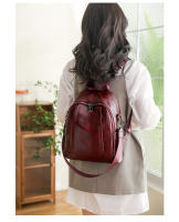 Mochila De Cuero pu para mujer, bolso de hombro femenino, mochila de viaje vintage, mochila de trabajo informal, regalo - details 15