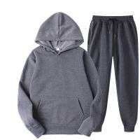 Sudadera con capucha de manga larga de lana informal para mujer, ropa deportiva de invierno, 2 piezas - details 5