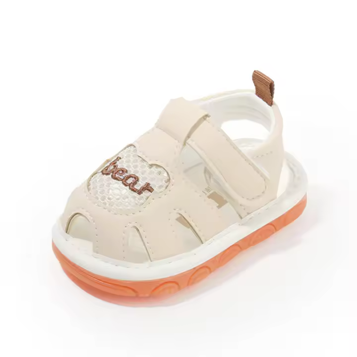 Sandalias de suela blanda, bolso de verano para bebé, zapatos para la cabeza para 0-2 años, niña, bebé, antideslizante, niño, zapatos de resina, tendón, suelas, llamado - 1