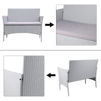 Juego de Muebles de Jardín al Aire Libre Conjunto de Mesa y Sillas de 4 Piezas - details 8