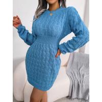 Vestidos de ganchillo para mujer, sexys, atrevidos, ajustados, cortos, de punto, cuello redondo, trenzados, Twist X, otoño e invierno - details 13