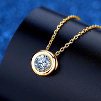 Collar de Oro Real 18k con Colgante de Moissanite 0.5ct Joyería Fina de Diamante AU750 Regalo de Boda o Aniversario para Mujeres 2024 Nuevo Material Metal Recomendado para Mayores de 12 Años - details 2