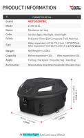 MOTOCENTRIC Luz LED multifunción Bolsa de asiento trasero para motocicleta Bolsa trasera de motocross de gran capacidad Mochila impermeable para motocicleta Ligera - details 15