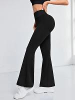 Mallas acampanadas de cintura alta para mujer, pantalones deportivos de secado rápido, pantalones de pierna ancha, pantalones de ejercicio para correr, Yoga, Pilates, gimnasio, ropa deportiva - details 4
