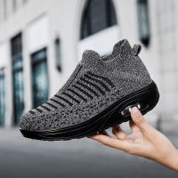 Zapatillas de Mujer con Cojín de Aire Gris Zapatos de Correr Ligeros de Malla Transpirable Antideslizantes de Clavos de Textura para Primavera/Verano - details 11