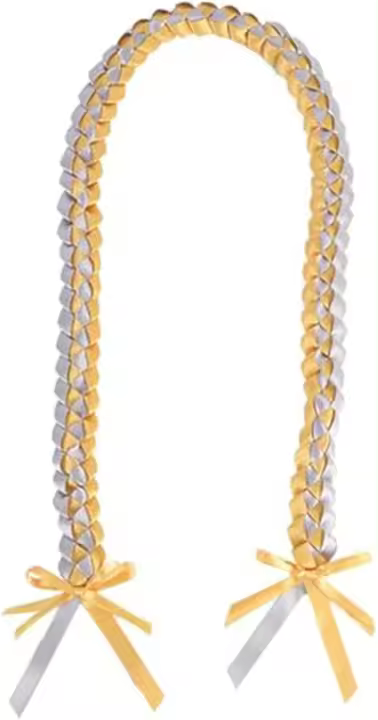 Collar de Cuerda de Listón LanJun, Clase de Graduación Escolar, Universitaria, Secundaria, Collar Doble Trenzado, Regalos de Graduación, Joyería con Cierre de Lazo para Mujeres y Hombres - 1