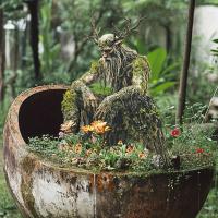 Decoración de micropaisajes, pila de jardín acrílica, estaca de jardín impermeable creativa, tapones de suelo de elfo multifuncionales para exteriores - details 22