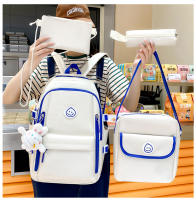 Mochila Escolar Simple y Ligera de Gran Capacidad para Niñas Estilo Coreano Lindo en Rosa para Primaria Bolsa de Viaje para Niños - details 0