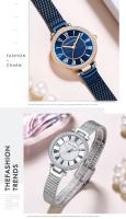Reloj de Pulsera de Acero Inoxidable con Malla de Milanesa Reloj de Cuarzo Japonés Impermeable para Mujeres Regalo Elegante - details 12
