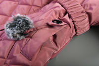 Chaqueta de puff con capucha de pelo para niñas estilo laminated bubble alfombrado con forro de poliéster cierre de cremallera para otoño e invierno ideal para niñas de 3 a 8 años - details 5