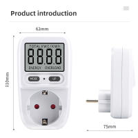 Medidor de consumo de energía de 220V, vatímetro de electricidad, LCD medidor de energía, probador de toma de corriente de medición EU FR, Monitor Analizador de potencia - details 7