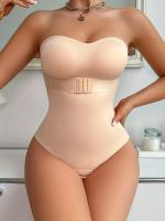 Body sin costuras, sin tirantes y con cierre frontal, adelgazante modelador, ropa interior y fajas para mujer - details 13