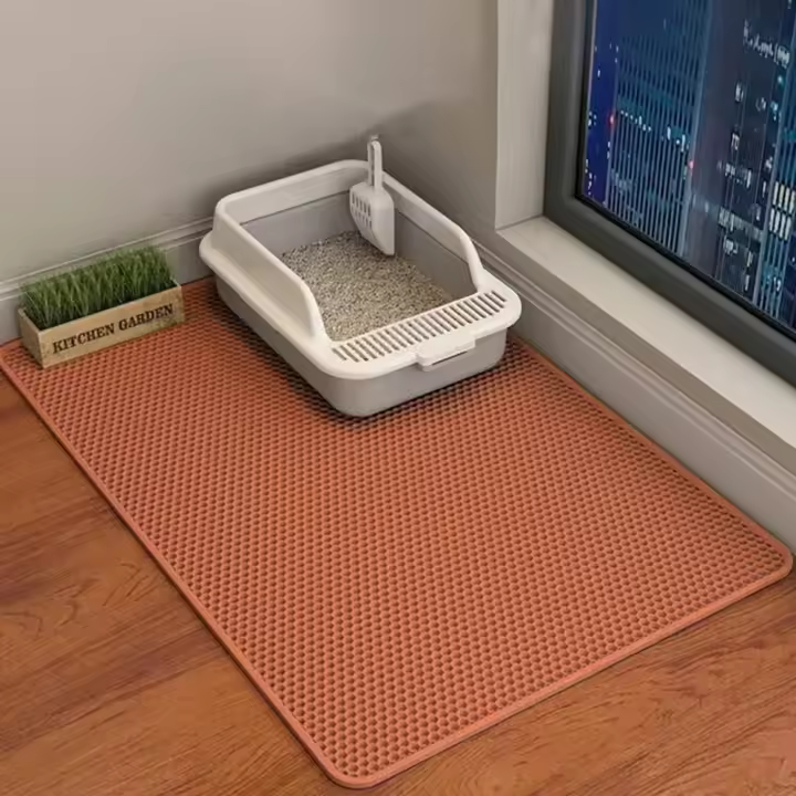 Alfombra de Acolchado para Gatos EVA Doble Capa Antideslizante Impermeable Almacenamiento Rápido - 1