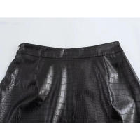 BUNO-falda de cuero para Mujer moda Otoño Invierno 2024 nuevo Flip Pocket Chic Mujer cintura alta elegante A-line Mini falda Mujer - details 7