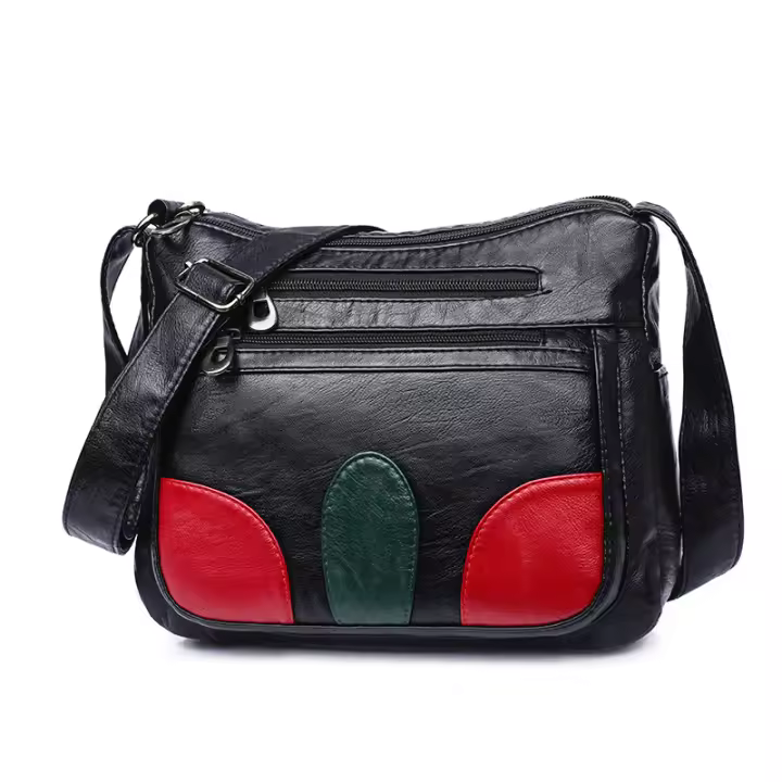 Bolso de mujer de viaje mensajero versátil bolso de trabajo de gran capacidad bolso de hombro de cuero lavado pequeño bolso cuadrado - 1