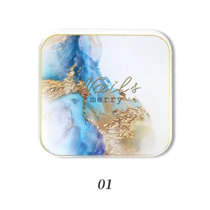 Paleta acrílica de resina para decoración de uñas, estante de exhibición de mezcla de colores para pintura de uñas, herramienta de manicura, 1 unidad - 1